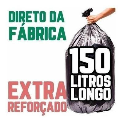 Saco de Lixo Ainda Mais Forte 150 Litros 90CM X 102CM Preto Pacote com 50 Unidades Higipack
