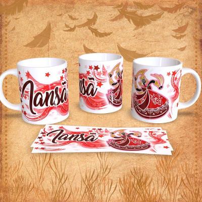 Caneca de Porcelana Orixás Iansã 325ML Decorada para Presente e Decoração Religiosa Outras Marcas