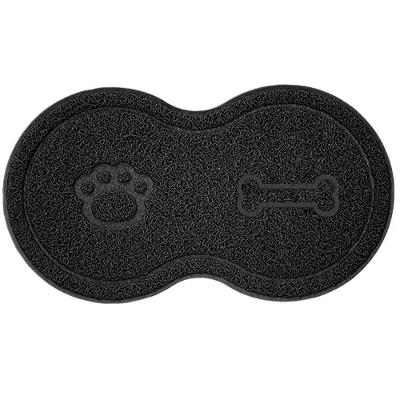 Tapete para Comedouro Pet OEM Tapete Vinílico 46x26cm Uzoo para Cachorro e Gato em PVC Dog Preto 1