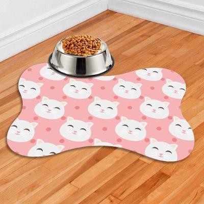 Tapete para Comedouro Pet OEM Pet-10011 para Pets em Tecido Poliéster com Base em Látex