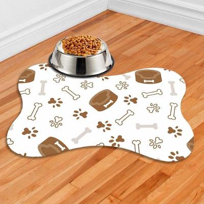 Tapete para Comedouro Pet OEM Pet-10005 para Animais em Poliéster e Látex Preto 38x25 1 Unidade