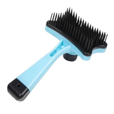 Rasqueadeira para Pets OEM Autolimpante para Cachorro e Gato em Plástico Azul 7cm X 4cm 1 Unidade