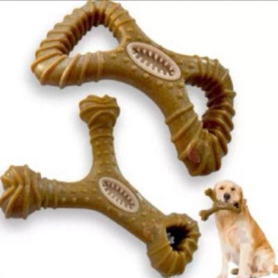 Mordedor para Cães OEM Osso Resistente Maciço Fibra de Trigo Sabor Bacon Grande Marrom 16 cm 1