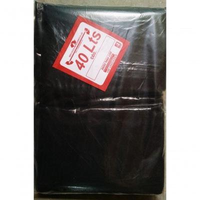 Saco de Lixo 40 Litros Plástico 60 X 60CM Preto com 100 Unidades Higipack