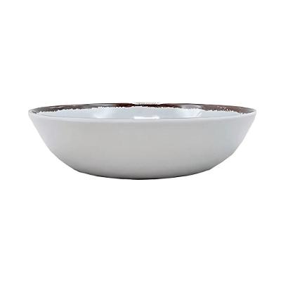 Tigela Tigela de Melamina - Areia - 25,4x6,7CM para Saladas e Massas Uso Diário Areia Bellagio