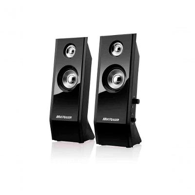 Caixa de Som Shadow 20 USB SP091 8W RMS com Conectividade USB para Uso em Computador Preto