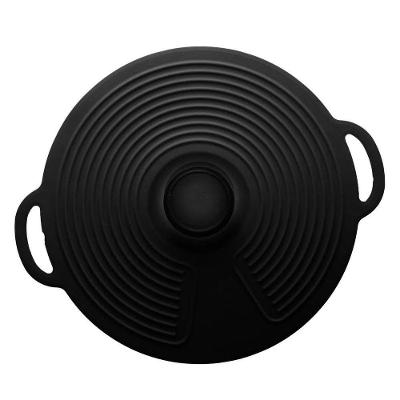 Tampa de Silicone para Panela 23CM Resistente para Cozinha Preto Lyor