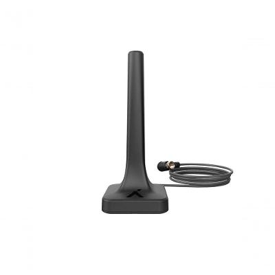 Antena Digital Aquário DTV-200 para HDTV VHF UHF FM 4K com Cabo 2,5m Conector F Preto