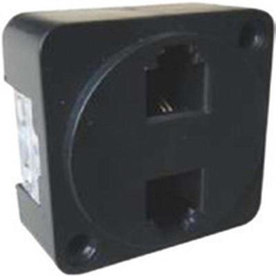 Plug Telefônico para Tomada Modular Pasquale IDC 2 Linhas Distintas para Conexão de Telefone Preto