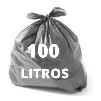 Saco para Lixo Reciclável 100 Litros em Polietileno 0,05MM Cinza Higipack com 20 Unidades