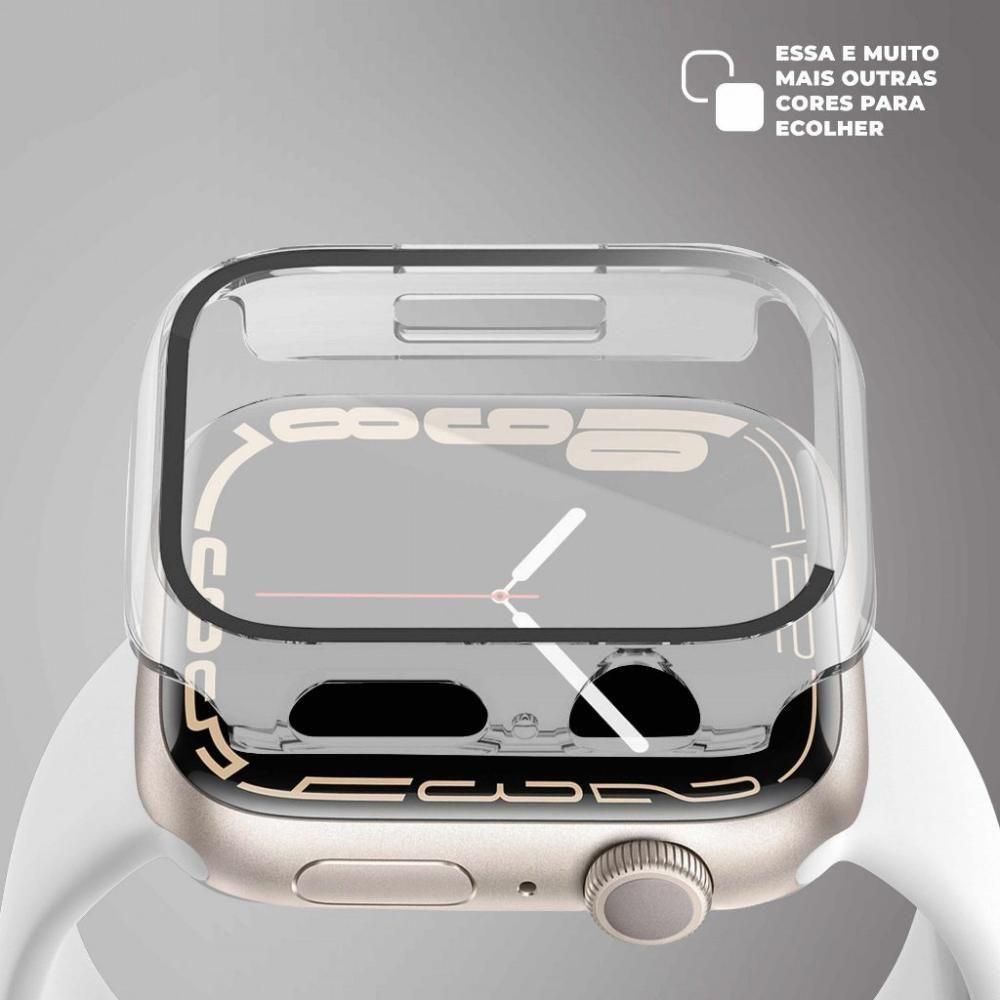 Case Para Apple Watch 45Mm (Series 7) - Armor + Película Integrada Na Case - Transparente - Gshield - 3