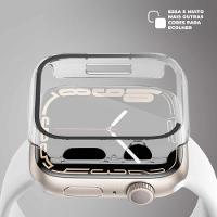 Case Para Apple Watch 45Mm (Series 7) - Armor + Película Integrada Na Case - Transparente - Gshield - 3