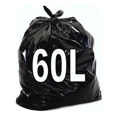 Saco para Lixo 60L P3 Reforçado 10KG em Matéria-Prima Reciclada Preto Higipack
