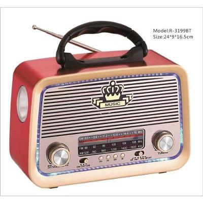 Rádio Retrô Bluetooth OEM AD-3199 com Usb Microsd Entrada Auxiliar Am Fm Sw Bivolt Preto