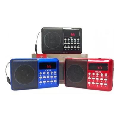 Rádio Retrô Bluetooth OEM KA-31 com FM Potência 3W Bateria Recarregável 800mAh Preto
