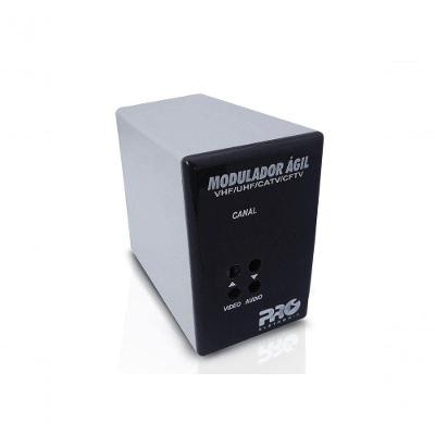 Modulador de áudio-vídeo RF Proeletronic Pqmo-2600 para Sinais VHF-UHF-CATV com Ajuste de Saída