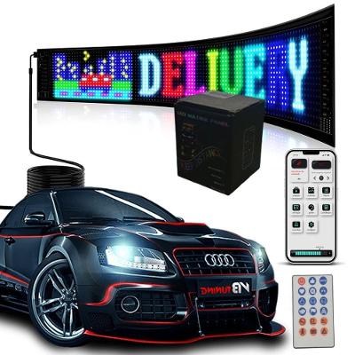 Painel LED Flexível Parabrisa AB Mídia SU-BRISA RGB App USB 5V Preto