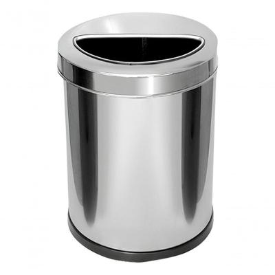 Lixeira em Aço Inox 13 e 5 Litros com Aro Meia Lua Material Resistente Acabamento Inox Higipack