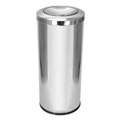Lixeira de Inox com Tampa Meia Esfera 22 l Aço Inox para Uso Comercial Higipack