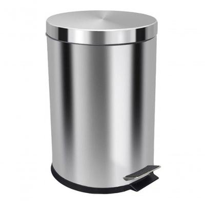 Lixeira com Pedal 12L em Aço Inox com Cesto Interno Removível Inox