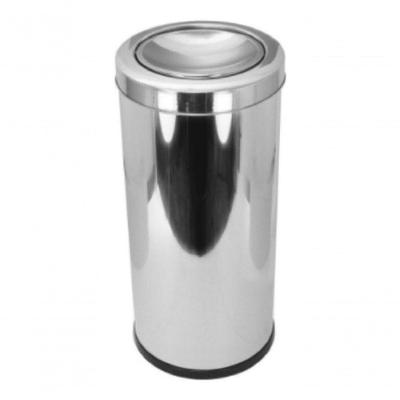 Lixeira C21 30L em Aço Inox com Tampa Meia-Esfera Basculante Inox