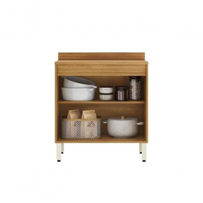 Balcão De Cozinha Plena 92800 80 Cm 2 Portas Cinamon Off White - Demóbile