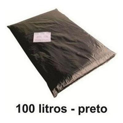 Saco de Lixo 100 Litros Reforçado em Plástico 200 Unidades Preto Higipack