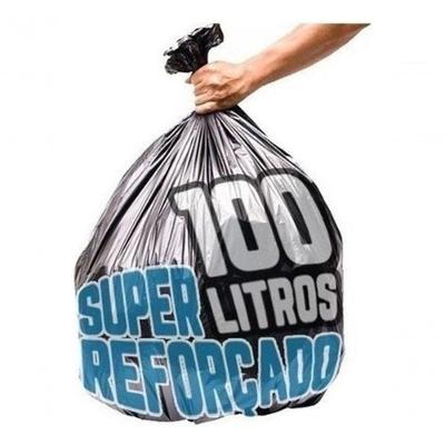 Saco de Lixo 100 Litros 100 un Super Reforçado Preto Higipack