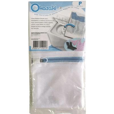 Rede Protetora para Roupas P 26x35CM para Peças Delicadas em Poliéster e Nylon Transparente Okazaki