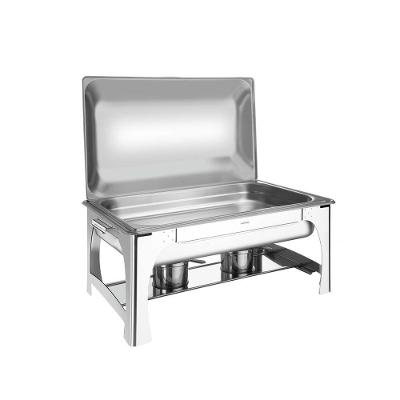 Rechaud Tampa Removível com Fogareiro Cuba GN 1-1 9 l em Aço Inox para Bufês Inox Tramontina