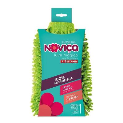 Luva Mágica Tira Pó de Microfibra Noviça 100% Microfibra com Lavagem em Máquina para Lavanderia