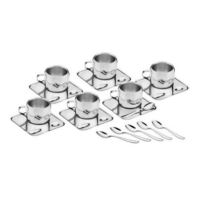 Kit para Café 18 Peças em Aço Inox Acabamento Brilho Inox Tramontina