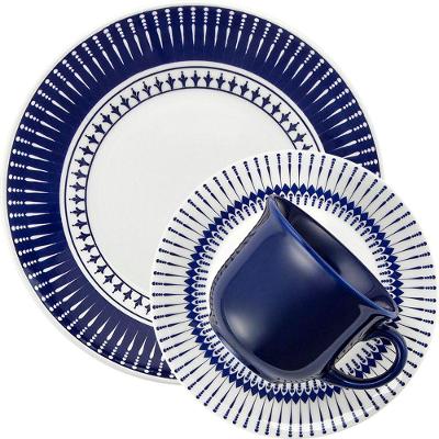 Kit Jogo Café Lanche Oxford® Biona Colb 24 Peças Cerâmica