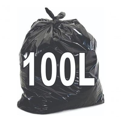 Kit 6 Pacotes Saco de Lixo 100 Litros C-100 Unidades Resistente Preto Higipack