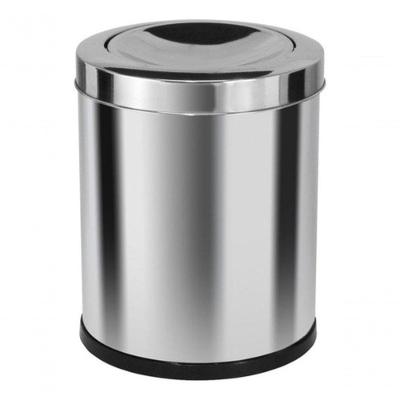 Lixeira Tampa Meia Esfera 30L Aço Inox para Ambientes Internos Higipack