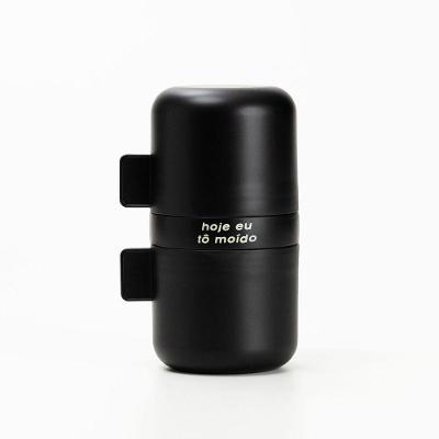 Copo Moedor de Café Hoje Tô Moído com Núcleo Cerâmico 150ML Preto Imaginarium