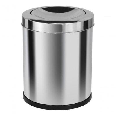 Lixeira Tampa Meia Esfera 30L Aço Inox com Bandeja Interna Inox Higipack