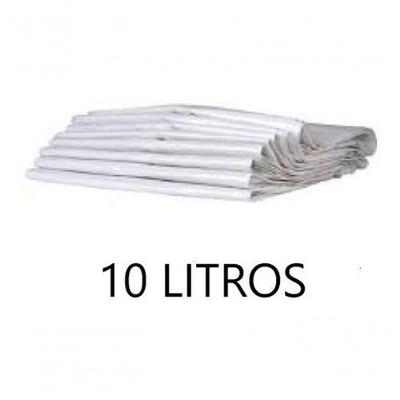 Saco para Lixo 10 Litros Branco 35CM X 45CM Pacote 100 Unidades Reforçado Cozinha Banheiro Higipack