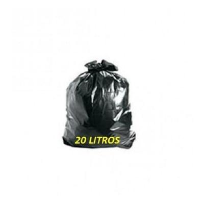 Saco de Lixo Económico 20 Litros Reforçado em Polietileno Reciclado 50 Unidades Higipack