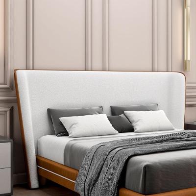Cabeceira Torres G91 Casal Estofada em MDF-MDP com Corino Caramelo-off White Gran Belo