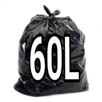Saco de Lixo 60L com 100 Unidades Preto para Uso Doméstico Higipack