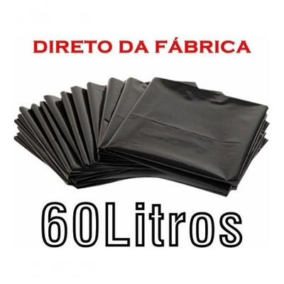 Saco de Lixo 60 Litros 100 Unidades em Polietileno de Baixa Densidade para Descarte
