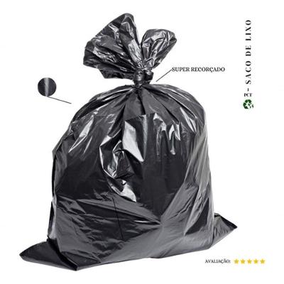Saco de Lixo 50 Litros Super Reforçado Preto Higipack com 100 Unidades para Uso Doméstico