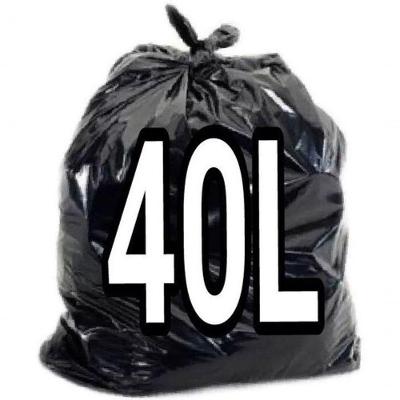 Saco para Lixo 40 Litros Micra 06 Parede Dupla Preto Higipack Pacote com 100 Unidades