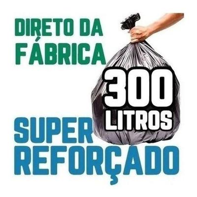 Saco de Lixo 300 Litros Super Reforçado 115CM X 140CM Preto 200 Unidades Higipack