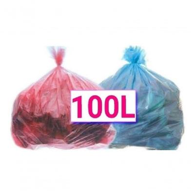 Saco para Lixo 100L Higipack com 100 Unidades para Uso Doméstico e Comercial Azul e Preto