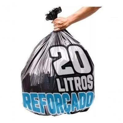 Saco de Lixo 20 Litros Reforçado para Escritórios e Recicláveis Domésticos Preto Higipack