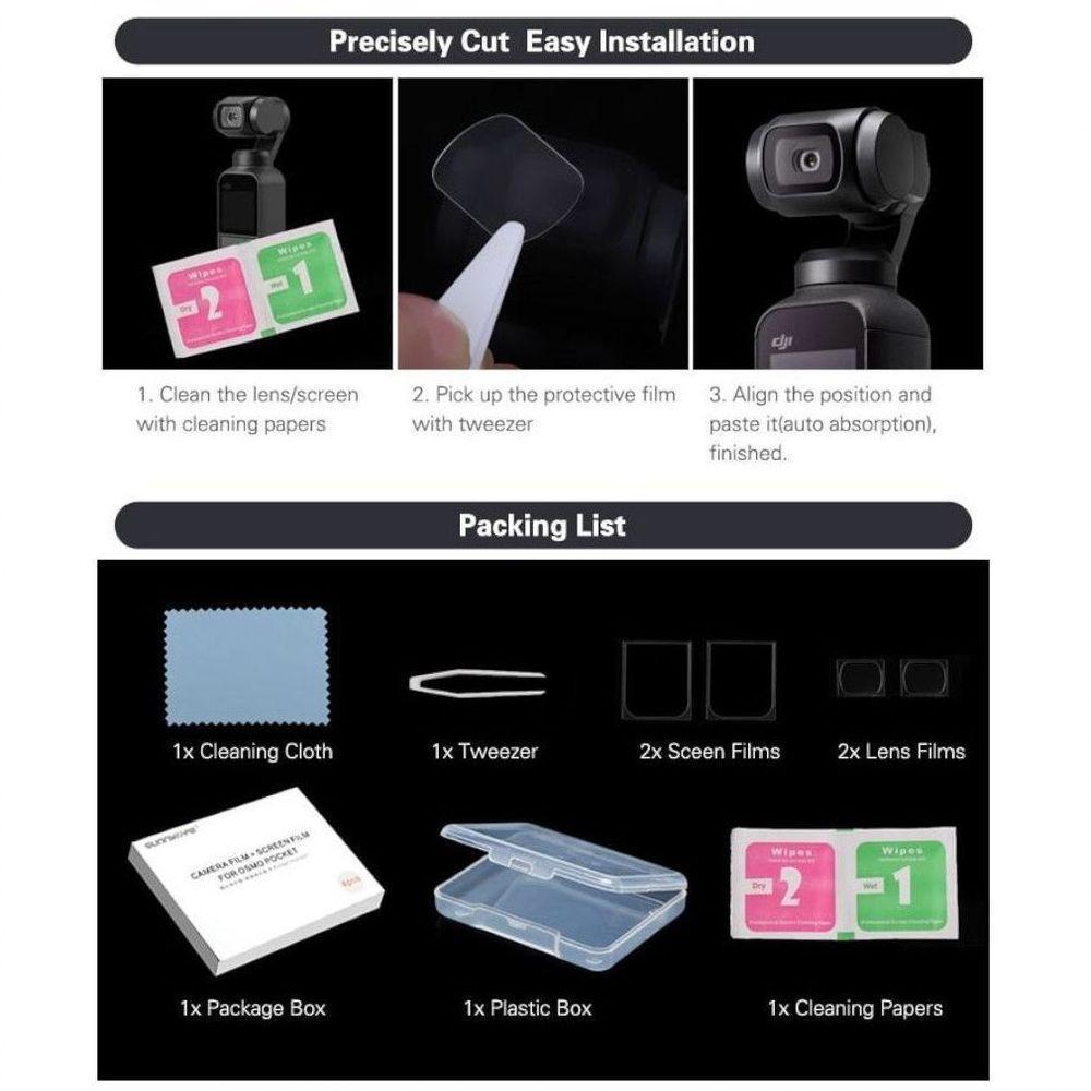 Película de Vidro para Lente e LCD DJI Osmo Pocket - 5