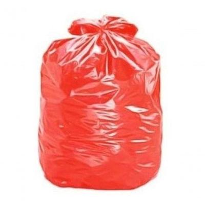 Saco para Lixo 45X55 20L com 100 Unidades para Descarte Doméstico Vermelho Higipack