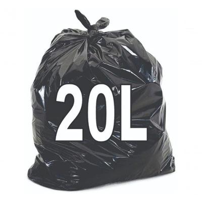 Saco para Lixo 20L Resistente em Polietileno de Baixa Densidade Preto Higipack 100 Unidades